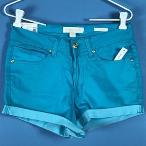 Nicki Minaj Blue Mid-rise Shorts